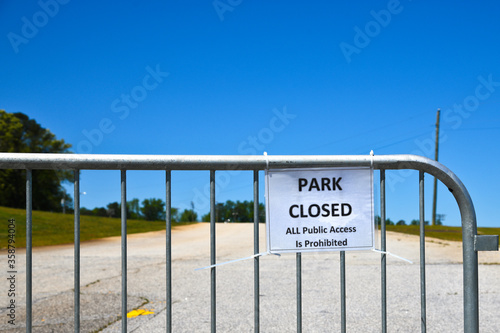 Park Closed SIgn