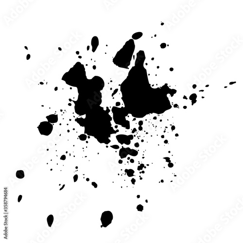 Black ink blots