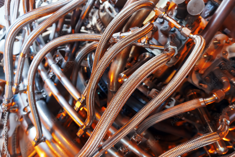 Structural elements of a gas turbine. Industrial, aviation, shipping and energy turbo generator, separate elements of the system Structural elements of a gas turbine. Industrial, aviation, shipping and energy turbo generator, separate elements of the system