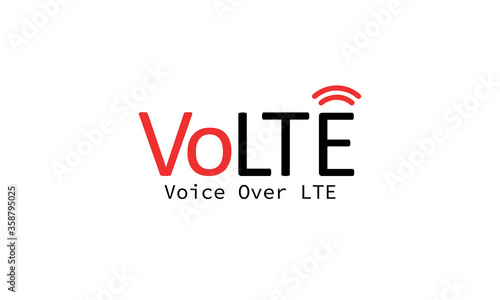 VoLTE network vector isolated logo. photo