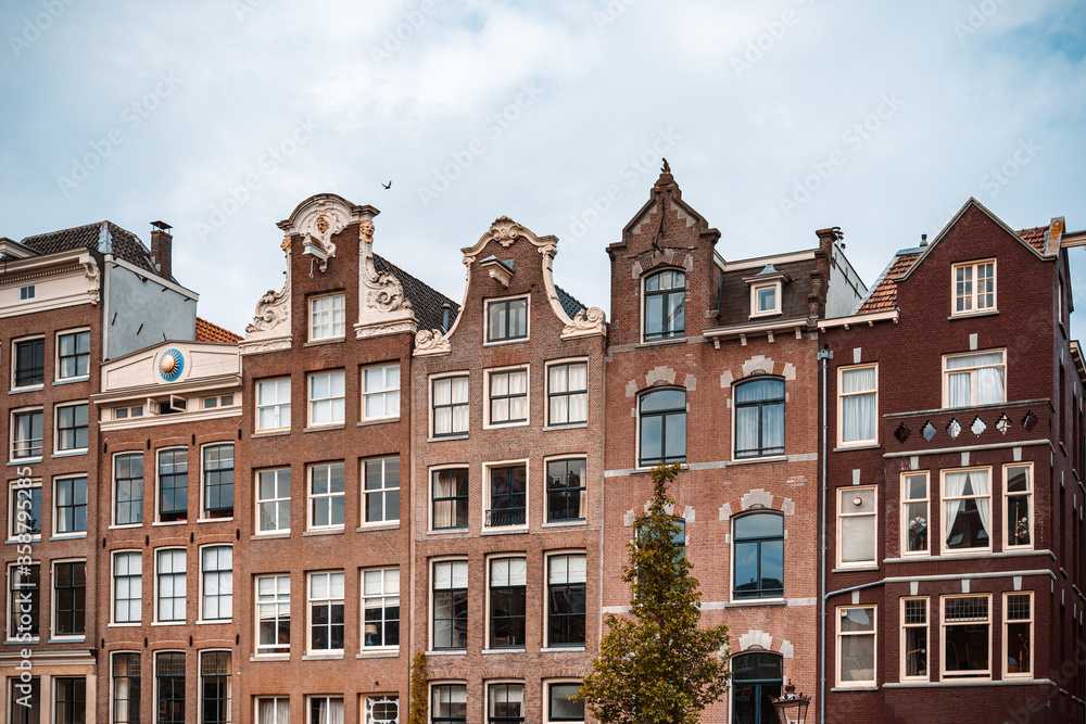 Antique building view in Amsterdam, Netherlands