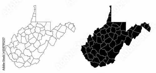 West Virginia county maps
