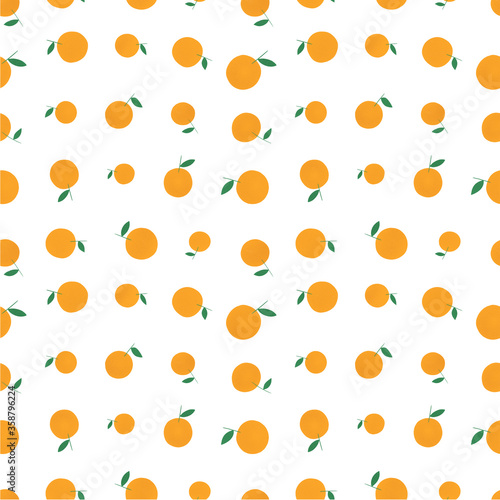 Seamless pattern with oranges. Wallpaper.