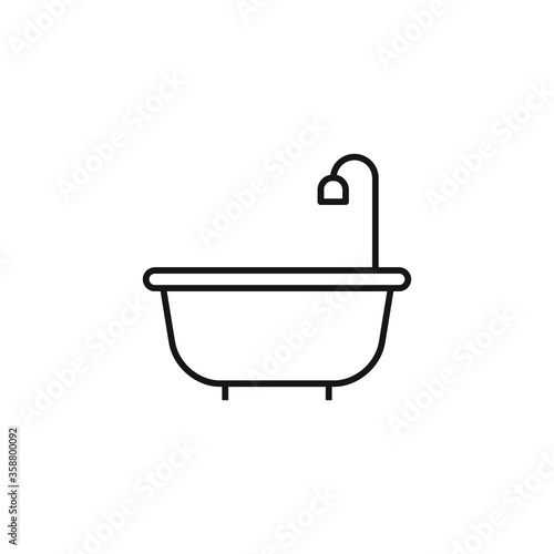 bath tub icon vector