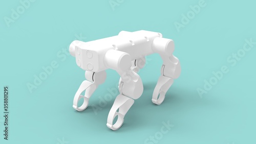 3D rendering of a robot dog animal beast four legged beast isolated