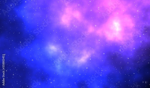 Spacescape illustration graphic design background