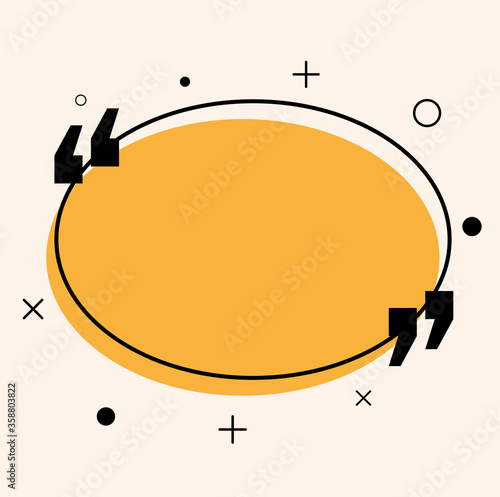 Quote communication bubble oval design, Message discussion conversation and chatting theme Vector illustration