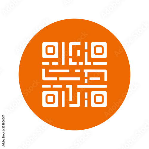 qr-code bar-code vector icon, digital technology