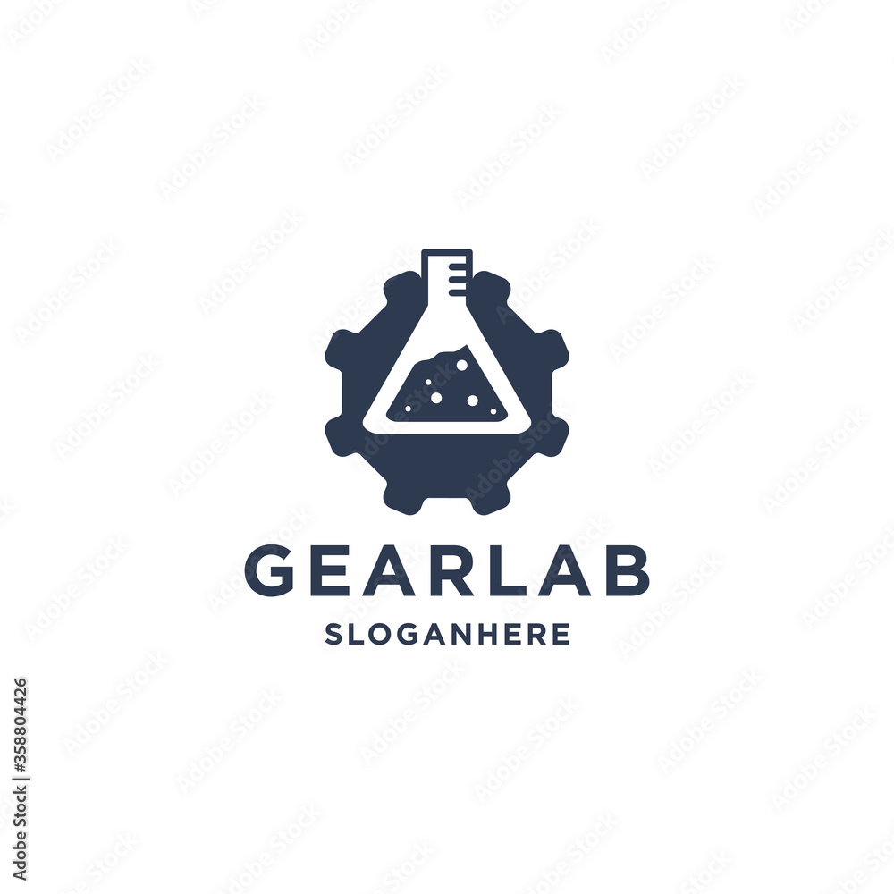 gear lab logo design vector