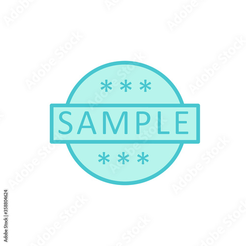Icon sample, label design template 