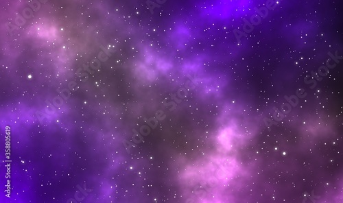 Spacescape illustration graphic design background