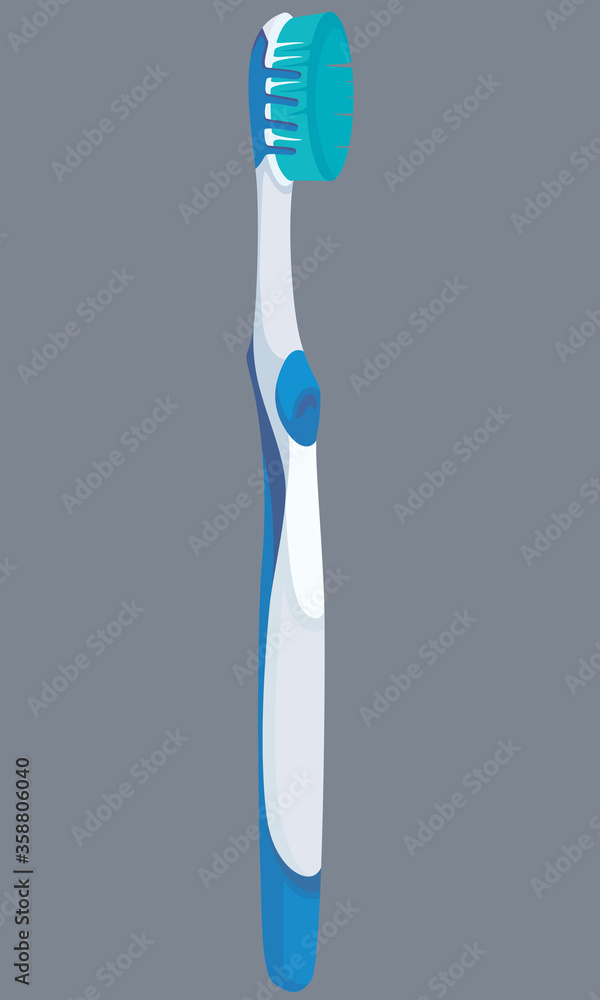 Toothbrush three quarter view. Tool for oral care. Toothbrush three quarter view. Tool for oral care.