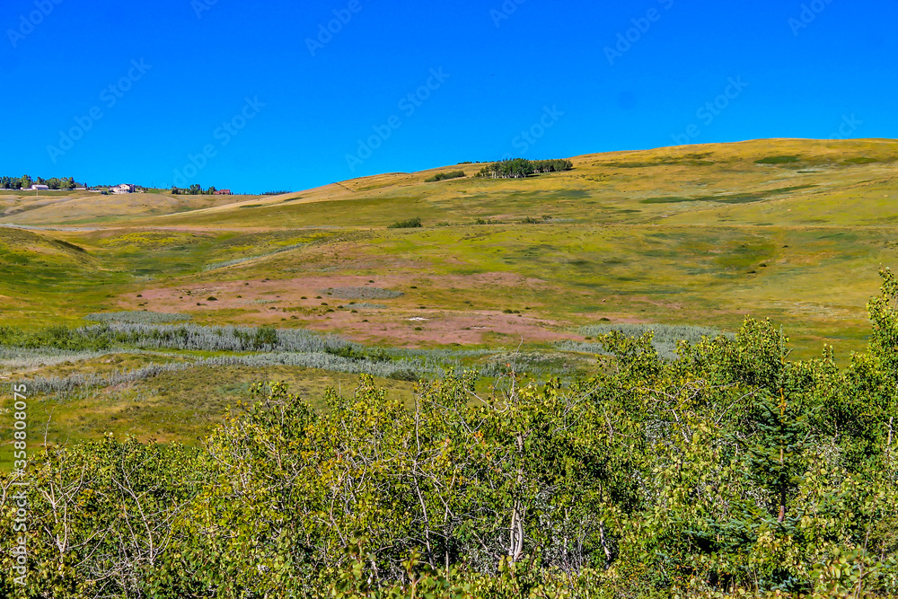 Rolling hills on the ranch. Glenbow Ranch Provincial Recreation Area, Alberta, Canada