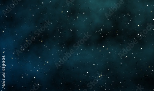 Space scape illustration graphic design background