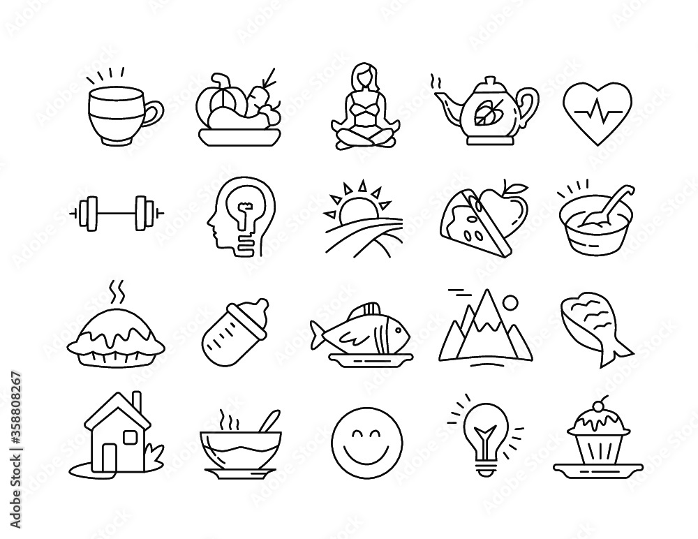 Set icons health Set icons health