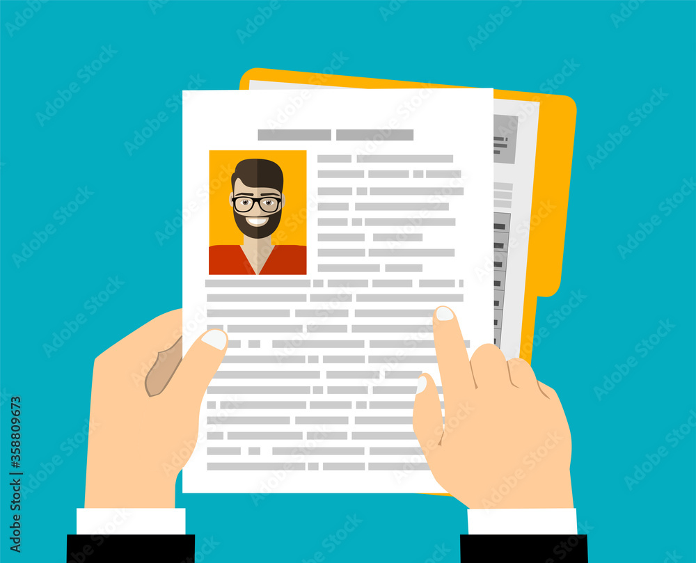 Applying for job, giving CV, job competition. Job application, job interview vector concept Applying for job, giving CV, job competition. Job application, job interview vector concept