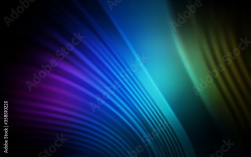 Dark Multicolor vector texture with wry lines. Modern gradient abstract illustration with bandy lines. A new texture for your ad, booklets, leaflets.