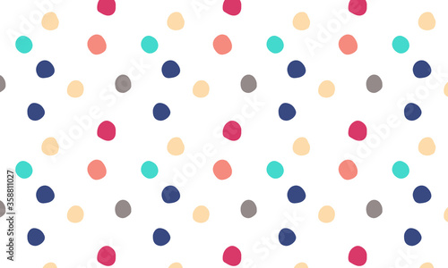 Vibrant dots seamless pattern, kids and baby dots pattern, colorful dots pattern