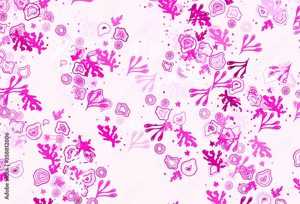 Light Pink vector texture with abstract forms. Light Pink vector texture with abstract forms.