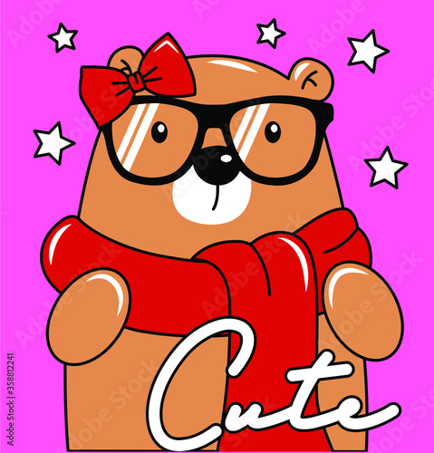 OSO BUFANDA LENTES 