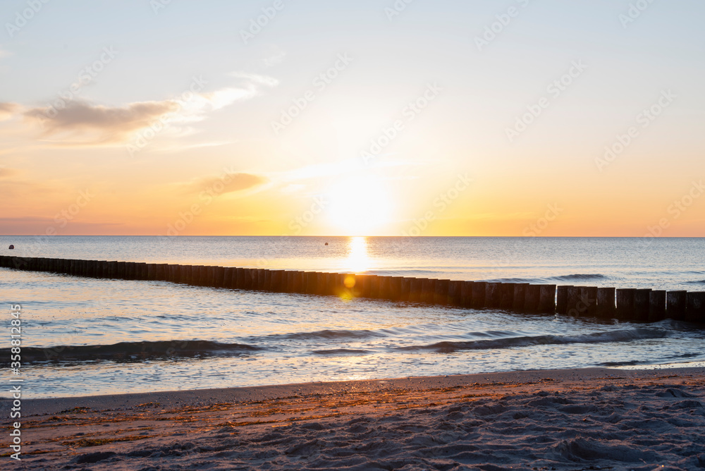 Obraz premium Sonnenuntergang, Ostsee