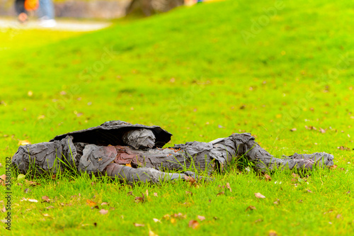 Canvas Print Old armoury in the Akershus Fortress, a medieval castle that was used as a prison, Oslo, Norway