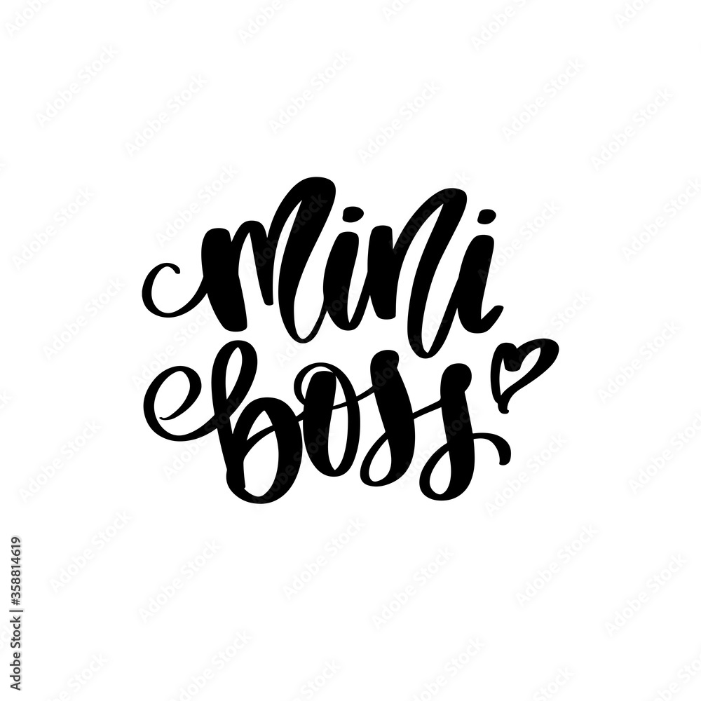 Little Boss vector golden Hand lettering quote with queen crown ...