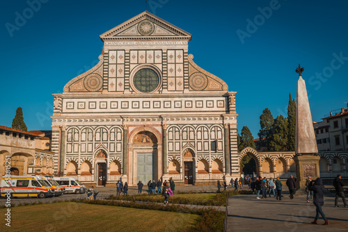 FLORENCE, TUSCANY / ITALY - DECEMBER 27 2019: Florence famous building and atchitecture