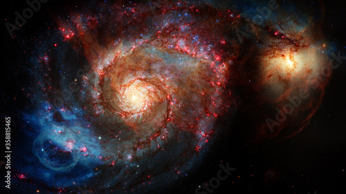 Spiral galaxy in outer space. Elements of this image furnished by NASA