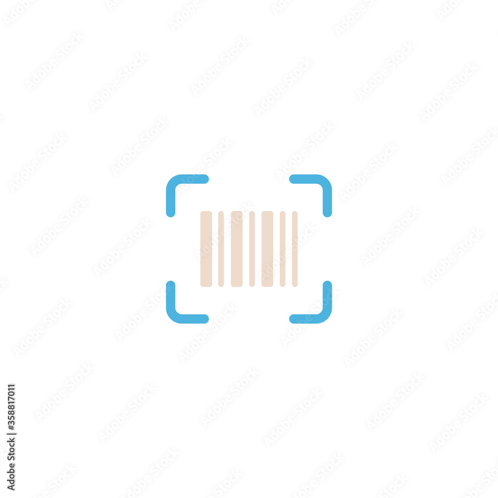bar code icon flat vector logo design trendy bar code icon flat vector logo design trendy