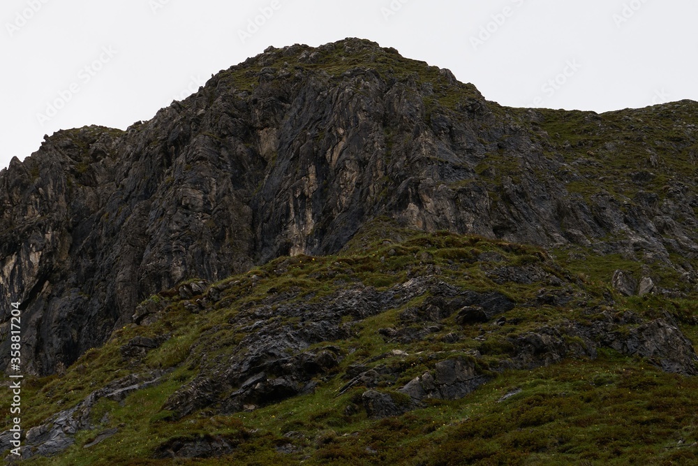 chamois in far distance on a mountain concealed camouflaged chamois in far distance on a mountain concealed camouflaged