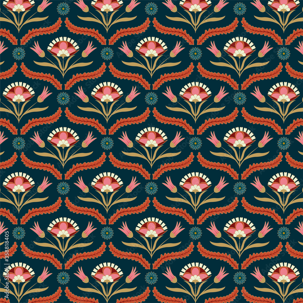 Seamless pattern with colorful flowers Seamless pattern with colorful flowers