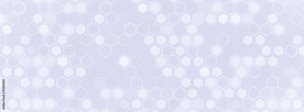 Futuristic tech illustration with hexagonal elements. Abstract hexagon background. 