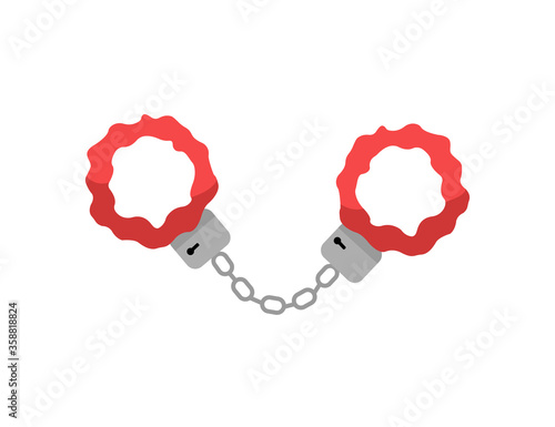 Vector illustration of sex toy on a white background. Symbol of the red item for relaxes, sex, and wellness. Template for a sex shop or erotic site.