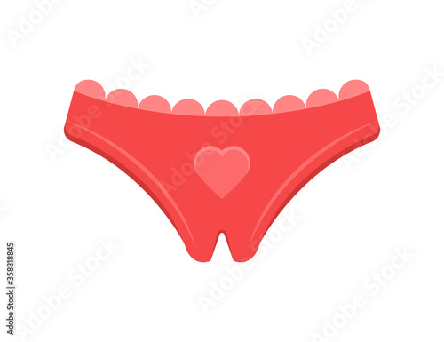 Vector illustration of sex toy on a white background. Symbol of the red item for relaxes, sex, and wellness. Template for a sex shop or erotic site.