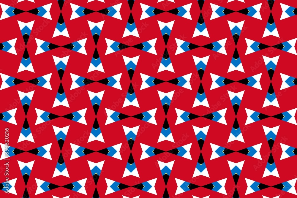 Simple geometric pattern in the colors of the national flag of Antigua and Barbuda Simple geometric pattern in the colors of the national flag of Antigua and Barbuda
