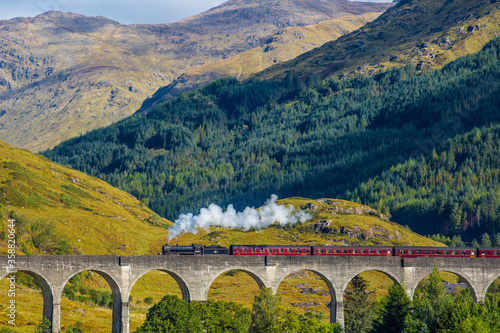 Glenfinnan viaduct view point, highland, Scotland.