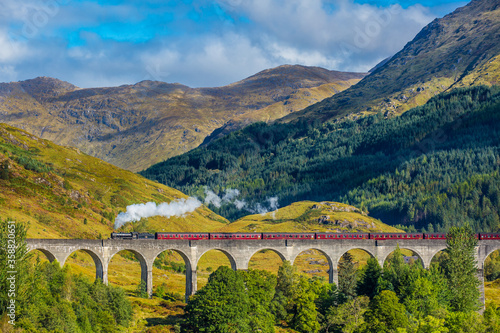 Glenfinnan viaduct view point, highland, Scotland.