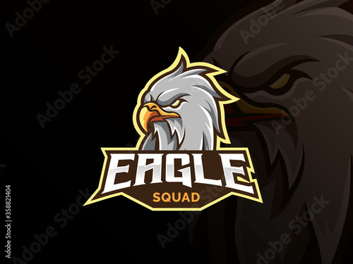 Eagle mascot sport logo design