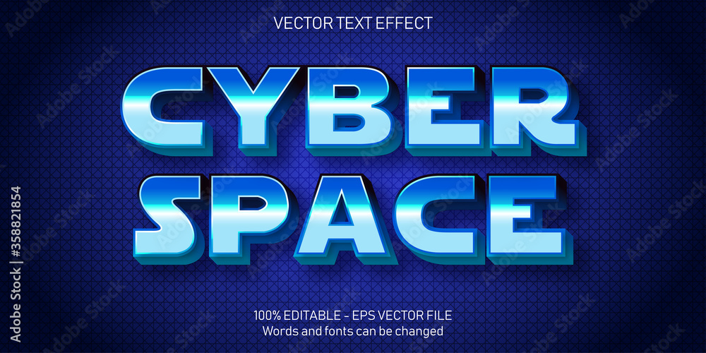 Cyber space text, cyberpunk style editable text effect