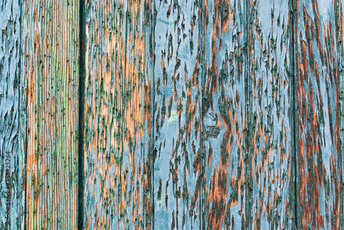 Old painted wood background.