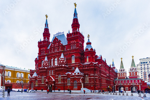 It's State historical museum on the Red Square in Moscow, Russia