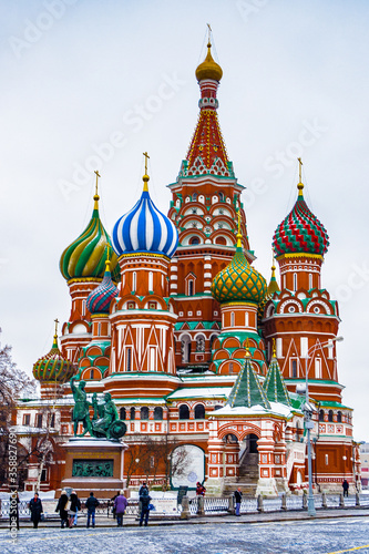 It s Saint Basil s Cathedral on the Red Square  Moscow  Russia