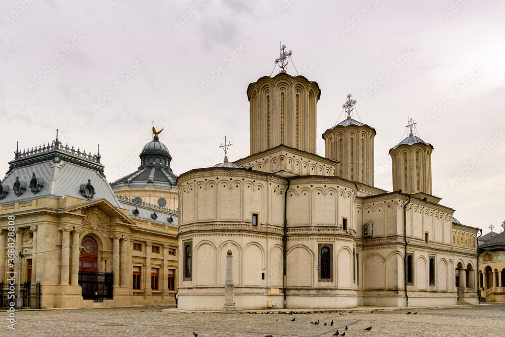 Romanian Orthodox Patriarchal Cathedral (Metropolitan Church), a functioning religious landmark, on Dealul Mitropoliei, Bucharest, Romania