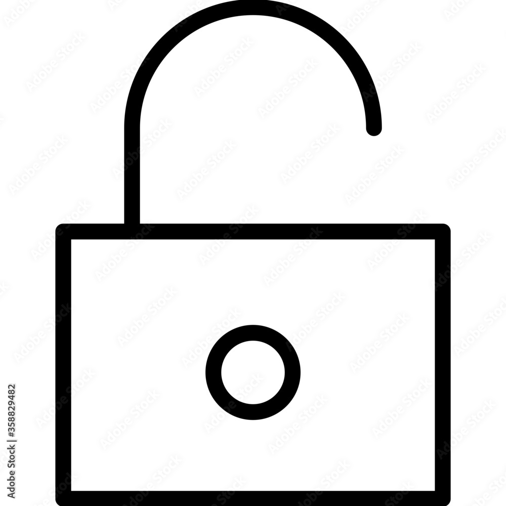 Unlock padlock icon Unlock padlock icon