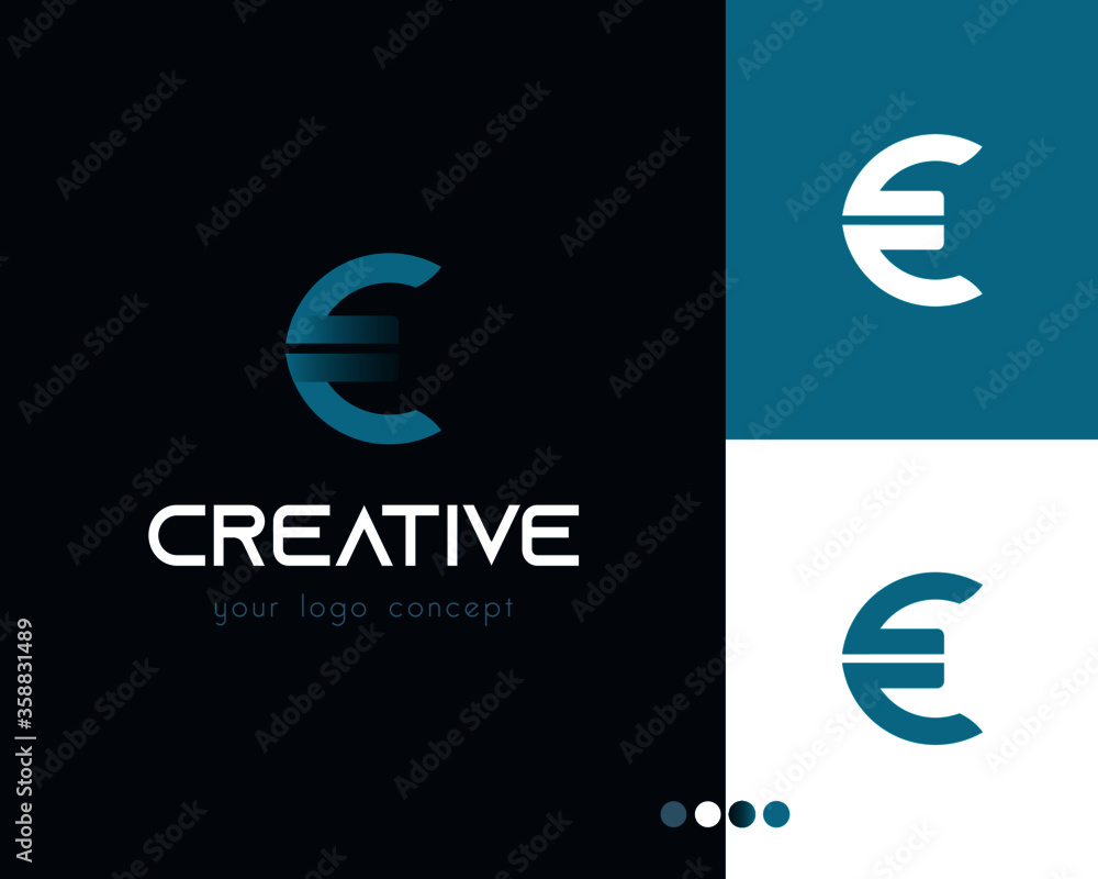 Obraz premium Creative Modern E Letter Logo