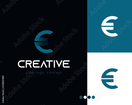 Creative Modern E Letter Logo