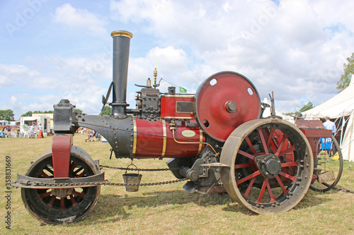 Vintage Steam traction engine photo