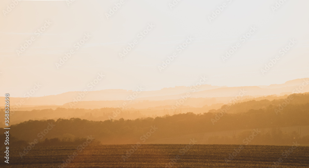 misty morning in the mountains