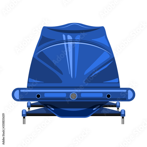 Bobsled vector icon.Cartoon vector icon isolated on white background bobsled.